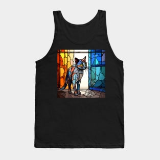 A Stained Glass Cat Tank Top